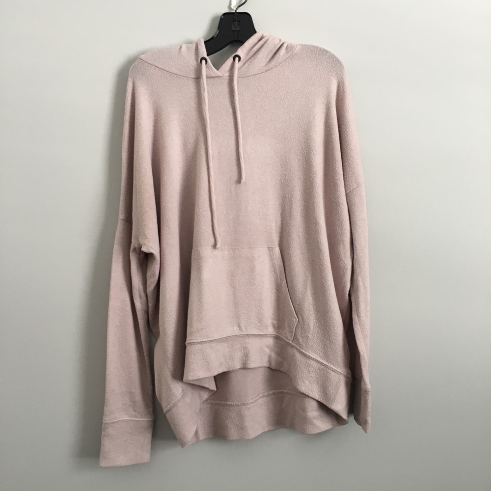 Light Pink plain long sleeve with hood